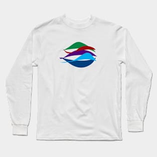 Minimal abstract marine life Long Sleeve T-Shirt